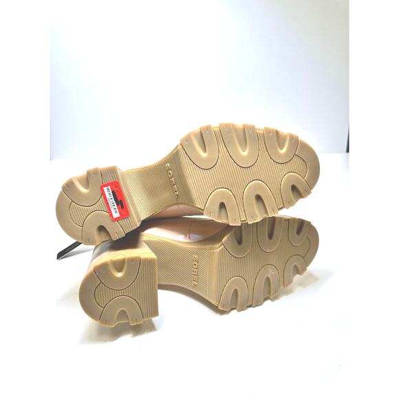 SOREL Waterproof Brex Zip Leather Ankle Boots in Chalk, Peach Sz 9 - Picture 15 of 15